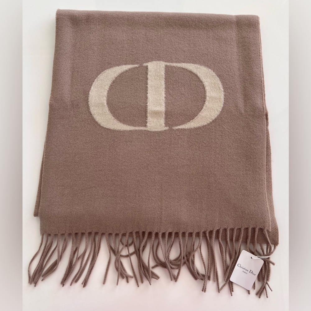 Dior Signature Cashmere & Wool Scarf – New in Box NWT
